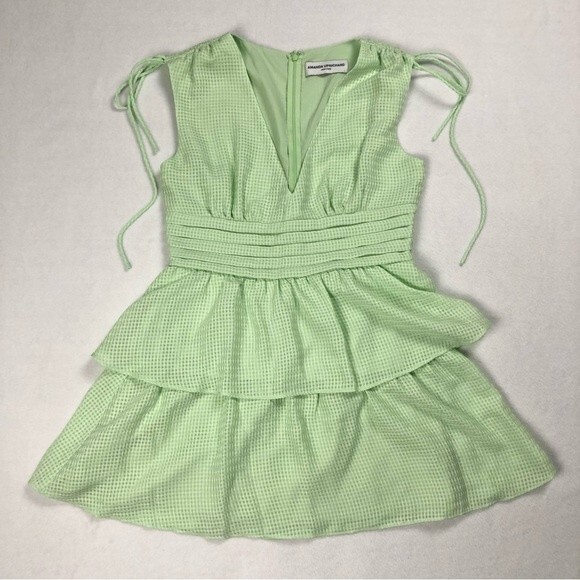 Revolve Amanda Uprichard Westerly Gingham Checked Dress Hypermint Green Large - Picture 5 of 12